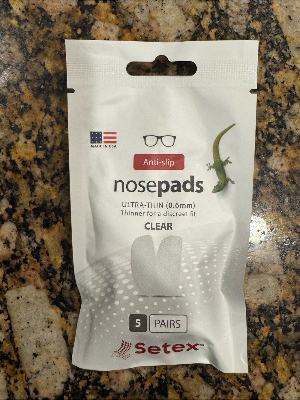 Nosepads Ultra-Thin (0.6 M M) Thinner For A Discreet Fit Clear 5 Pairs/Brand New